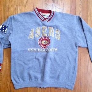 San Fran 49ers Lee sweatshirt Huge logo Sz L